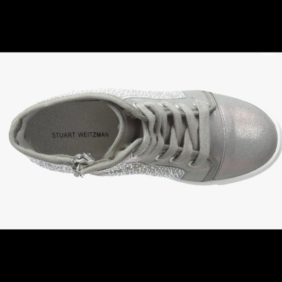 Stuart Weitzman Vance Jewel Hidden Wedge High Top Sneaker (Big kids) - Picture 4 of 11